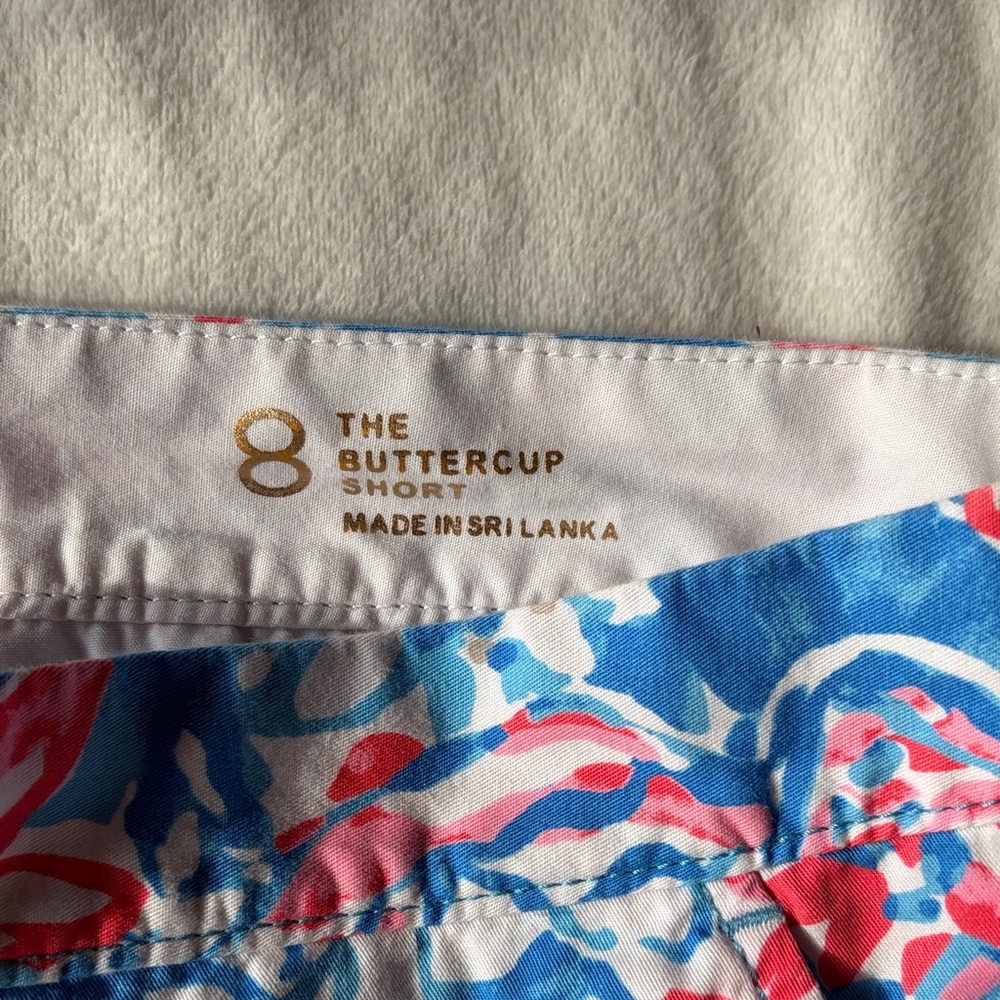 Lilly Pulitzer Blue and Red Floral cotton Shorts - Picture 3 of 4